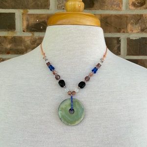 Green Stone Pendant Necklace